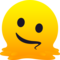 Melting Face emoji on Emojione